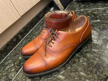 SUIT SELECT 브라운 가죽 구두 벨트 포함