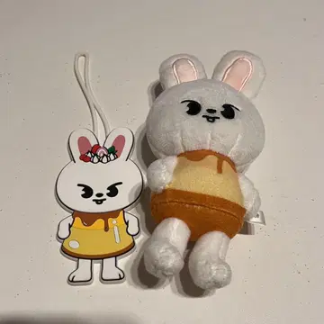 straykids 리노 Leebit 푸딩 봉제 인형 러기지 택 세트