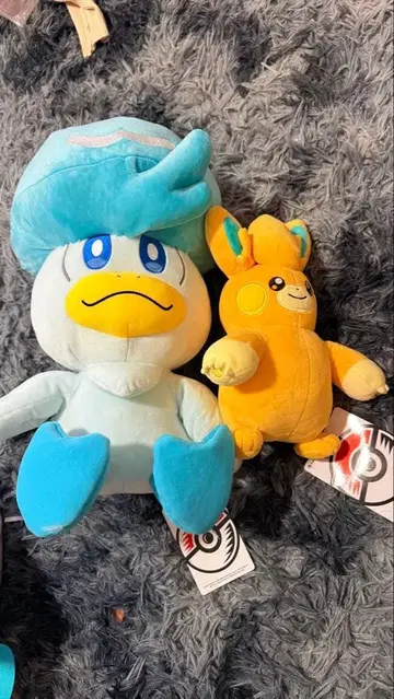 고릴라몽과 님피아 봉제 인형 세트