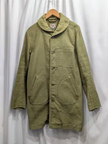 [ size:L ] 휴스턴 몰스킨 숄카라 커버올 코트