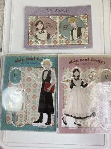 스키프와 로퍼 Cafe ver. 아크릴 스탠드 캔뱃지