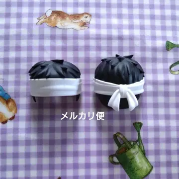 넨도로이드 머리카락 부품 고죠 신나 블랙 헤어 단발 두건