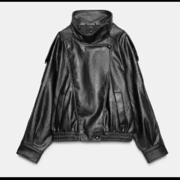 ZARA 페이크 가죽 자켓 블랙 XS