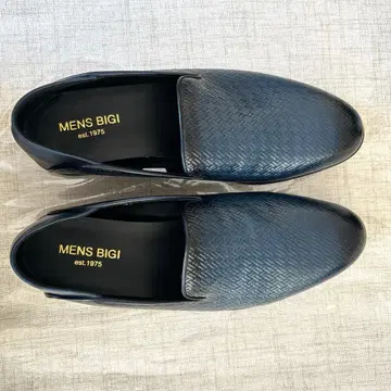 MENS BIGI 인트레차트 패턴 엠보 가죽 파부슈