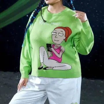 릭 앤 모티 스웨터 XL 해외 애니메이션