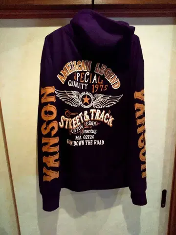 Vanson 풀 집업 후드티 XL