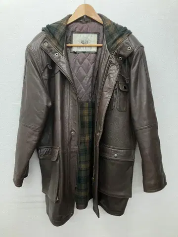 하라주쿠 마더 가죽 코트 L 사이즈 후드 부착