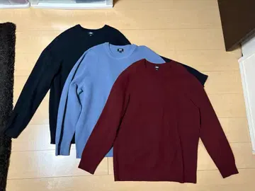 유니클로 워셔블 밀라노 리브 크루넥 스웨터 UNIQLO XL