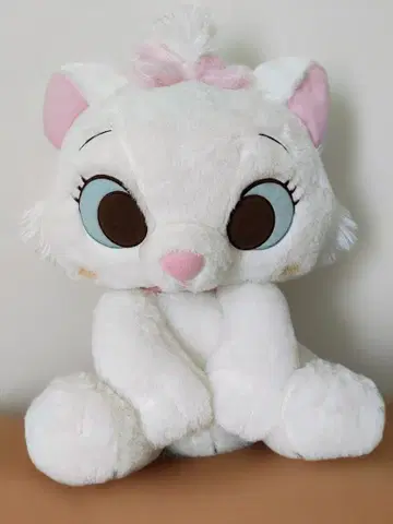Disney 마리 리본 포함 화이트 고양이 봉제 인형 SEGA