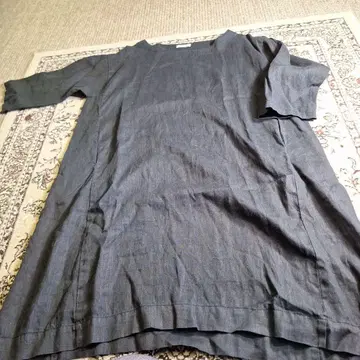 당일 발송 fog linen work 린넨 100% 7부 소매 원피스