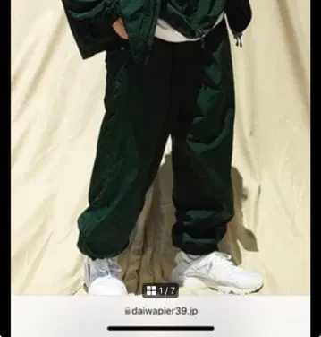 DAIWA PIER39 테크 윈드브레이커 팬츠 그린