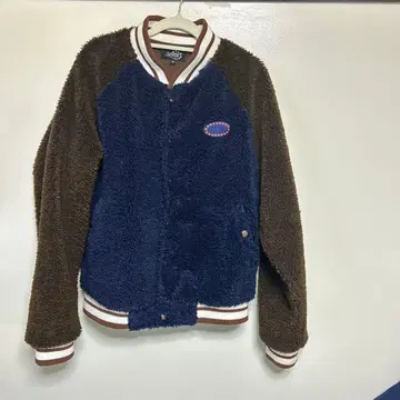 AFB 플리스 자켓 M 네이비/브라운