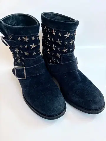 지미추 스웨이드 엔지니어 부츠 네이비