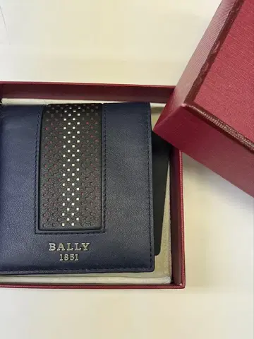 BALLY 1851 네이비 접이식 지갑
