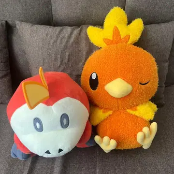 포켓몬 봉제 인형 뜨아거&아차모 세트