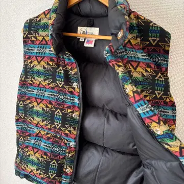 크레센트 웍스 다운 베스트 울 멀티 컬러 S