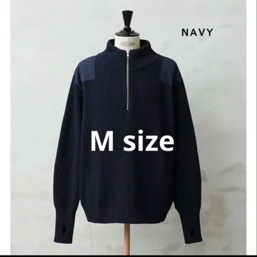 WAIPER 커맨드 하프 집 스웨터 네이비 M