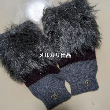 비비안 웨스트우드 라메 퍼 니트 장갑