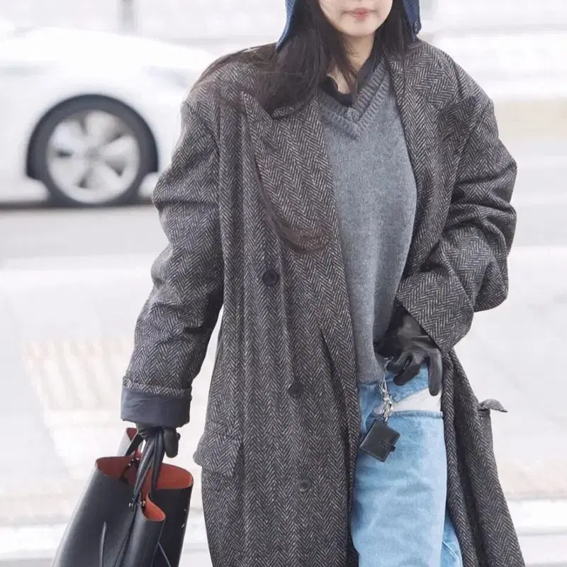 Maison Margiela Houndstooth Brown Coat on Bunjang Global Site