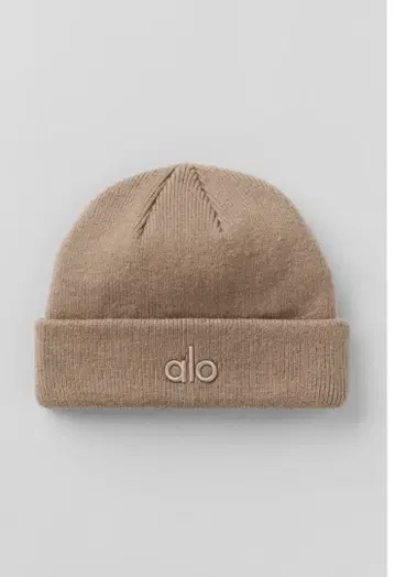 alo yoga Notable Beanie gravel 베이지 니트 모자