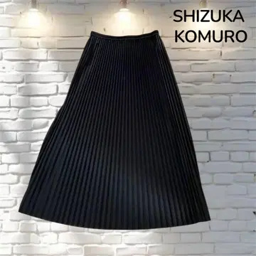 SHIZUKA KOMURO 코무로 시즈카 플리츠 스커트 롱 블랙