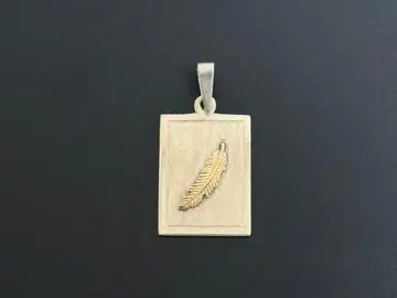 10K 페더 플레이트 펜던트탑 실버 925