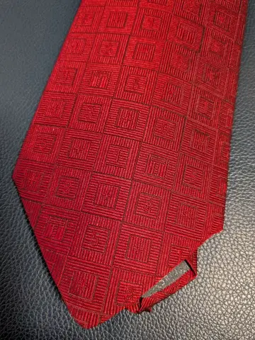 [미사용 새상품] TISSOT 150주년 기념 넥타이 프랑스제 레드