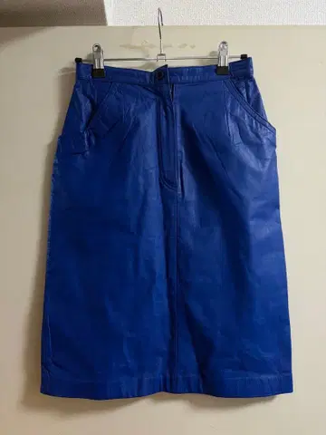 나카메구로 빈티지샵 구매 소가죽 리얼 레더 스커트 블랙 [미사용]