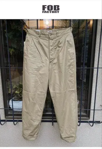 FOB FACTORY 치노 팬츠 베이지 M 사이즈(33)
