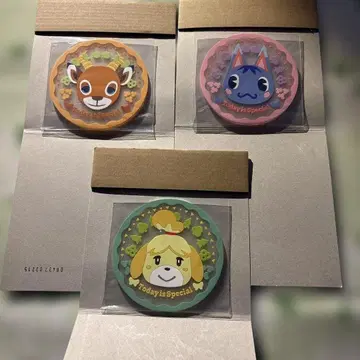 [미개봉] 모여봐요 동물의 숲 러버 코스터 3종 세트