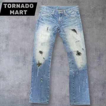 TORNADO MART 라이트 블루 데미지 데님 S