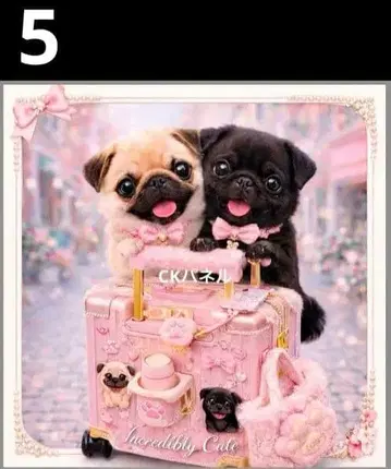 오더 페이지 손수건 285 핑크 bag 강아지 패턴 핸드메이드 2/21