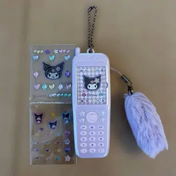 산리오 폴더폰 키링 사진 홀더 쿠로미