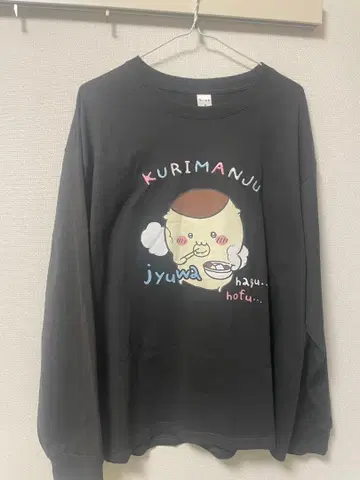 치이카와 (먼작귀) 밤만쥬 남성용 긴팔 티셔츠 롱티셔츠