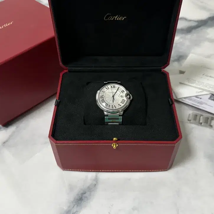 까르띠에 발롱블루 42MM 오토매틱 스틸 시계 사진 1