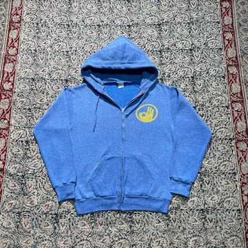 70년대 페이드 짧은 기장 박스 지퍼 후드티 빈티지 50s 60s