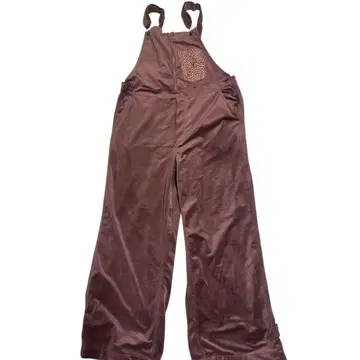 구제 의류 리메이크 / 브라운 레오파드 무늬 포켓 오버롤 / 1점