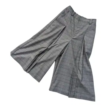 봄 그레이스 클래스 그레이 하운드투스 체크 가우초 팬츠 S