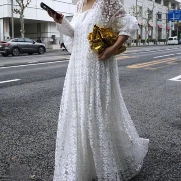 AMERI VINTAGE LIKE SHEER FLOWER DRESS