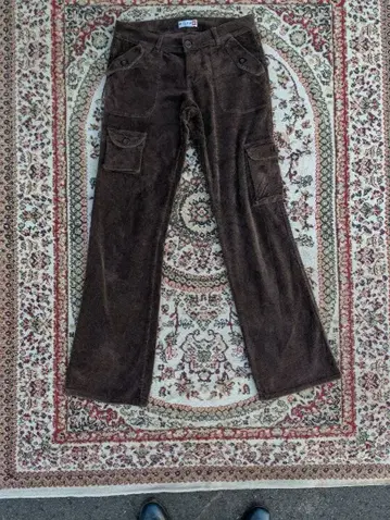 유로 빈티지 브라운 코듀로이 부츠컷 데님