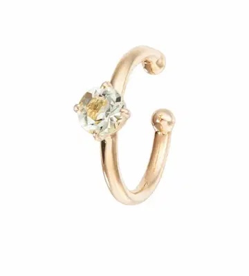 쥬얼리 츠츠미 그린 자수정 이어커프