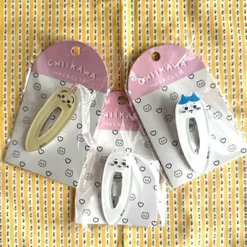 치이카와 (먼작귀) 헤어 클립 한국 한정판 토끼 하치와레 한국