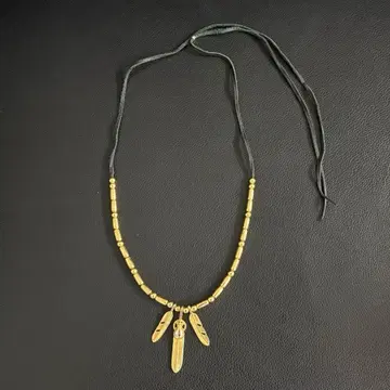 K18 코팅 전체 금 하트 휠 페더 목걸이 이마이치 류지 애용 모델