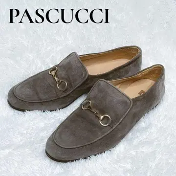 PASCUCCI 파스쿠치 스웨이드 그레이 로퍼 38 24cm