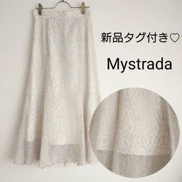 [ 미사용 새상품 ] Mystrada 레이스 컷워크 스커트 A라인 스커트