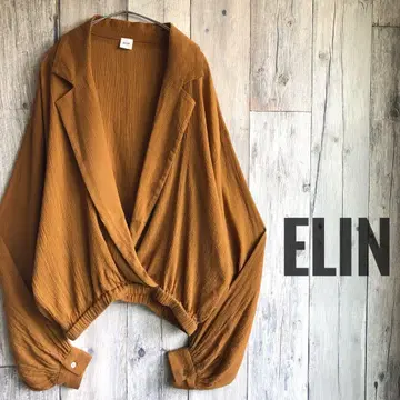 ELIN 에린 리오셀 혼방 크레이프 셔츠 풀오버 블라우스 시어