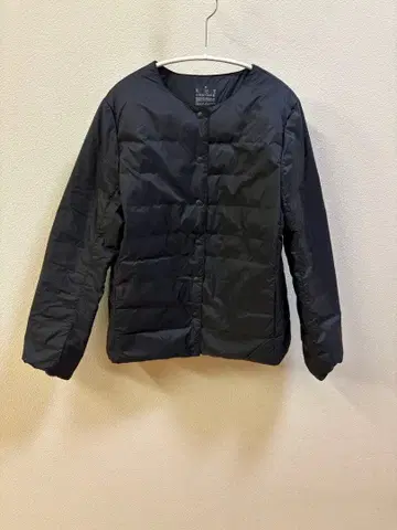 블랙 무인양품 노카라 다운 자켓