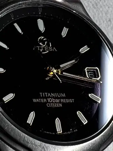 CITIZEN ATTESA 티타늄 손목시계 작동 초침 불안정 수리 필요