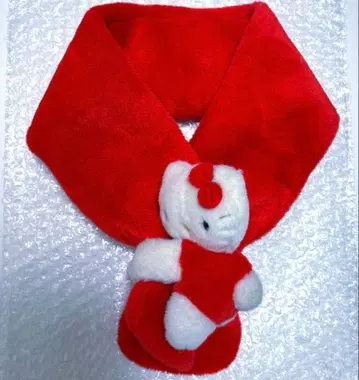 산리오 헬로키티 레트로 빨간색 마스코트 봉제 인형 머플러 키즈