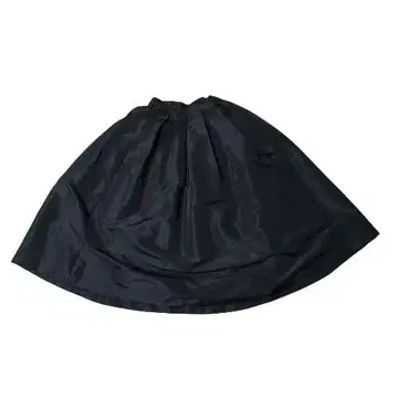 ELFRANK 그로그랭 박스 턱 플레어 롱 스커트 블랙